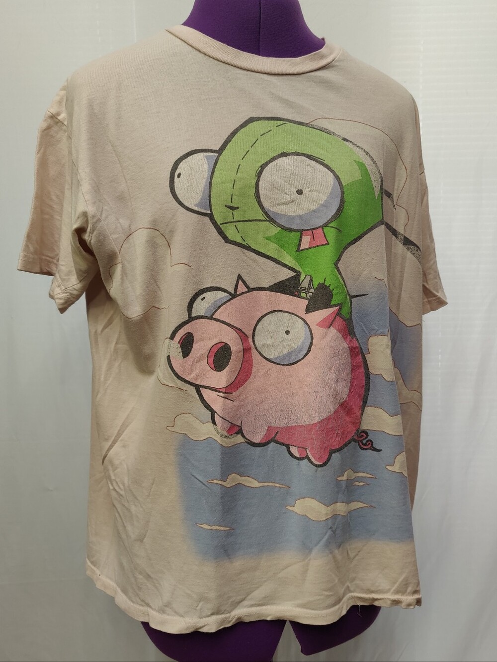 Nickelodeon Invader Zim Pink and Black Graphic Tee